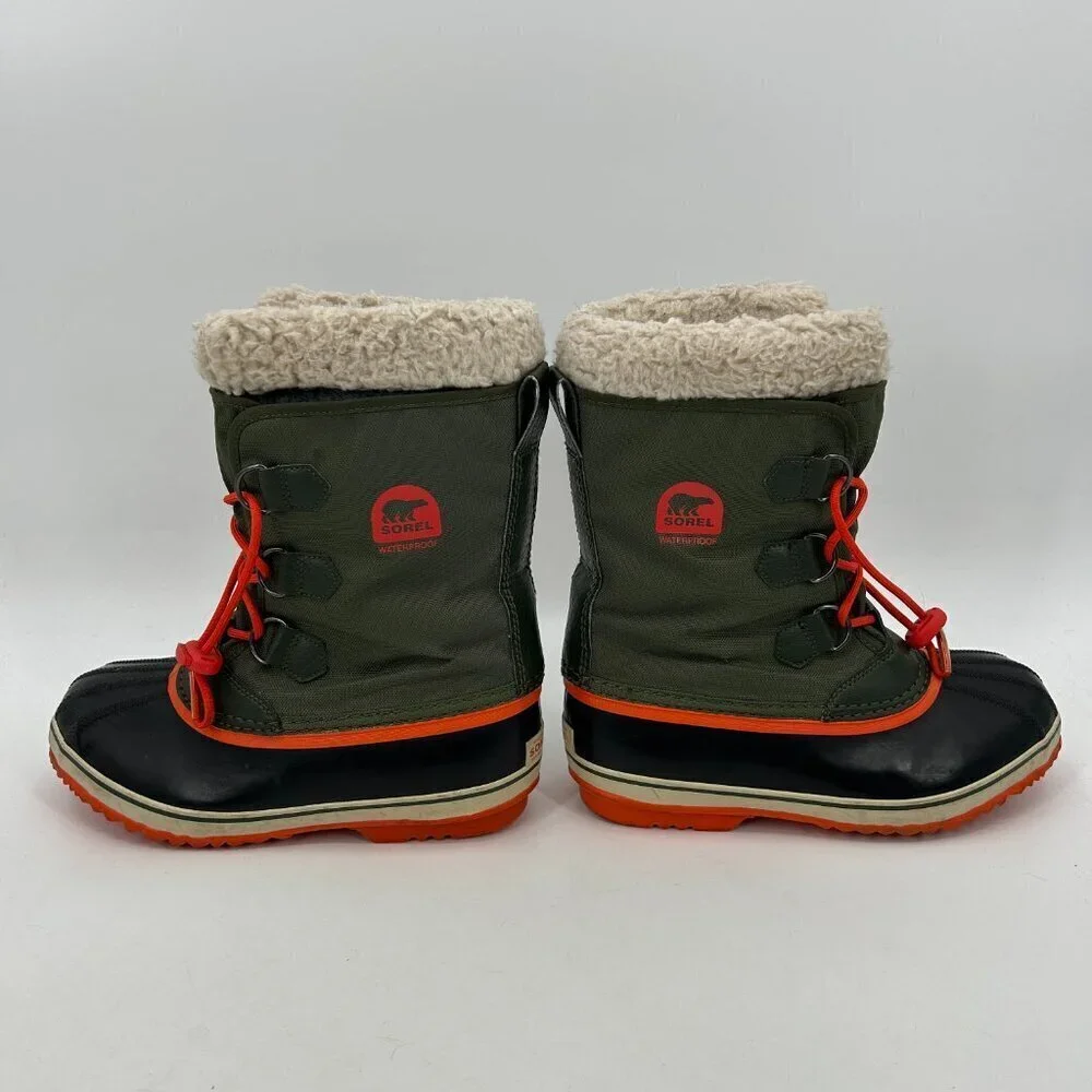 SOREL Women's Green Yoot Pac Lined Waterproof Nylon Surplus Winter Boots Size 6